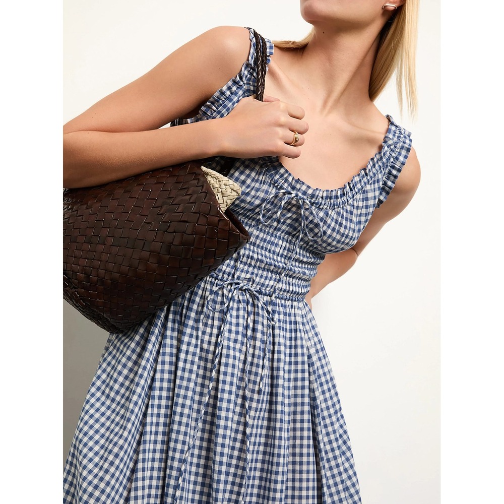 Doen Emmaretta Dress in Blue Gingham Size Medium NWT - Picture 8 of 16